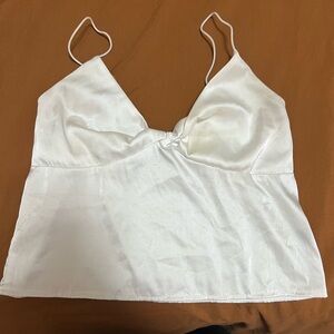White Satin Camisole Top